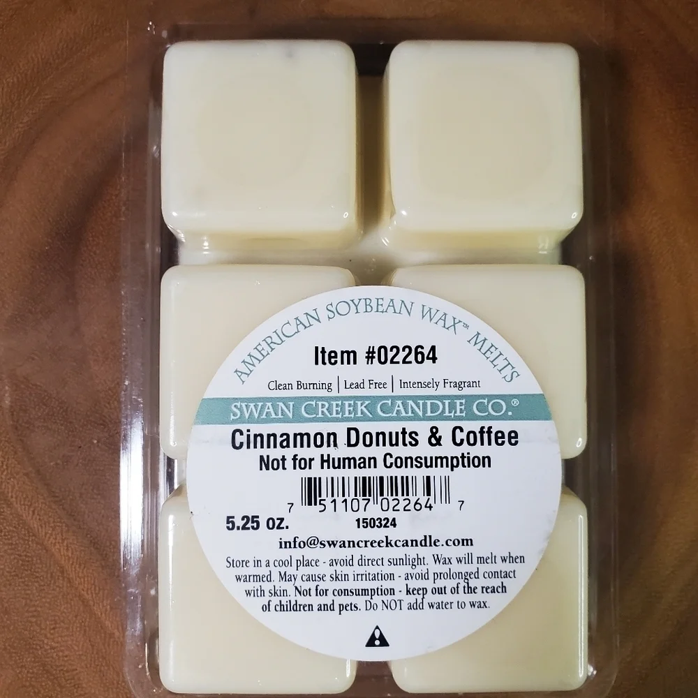 CINNAMON DONUTS & COFFEE by SWAN CREEK CANDLE CO Herbal Melts Natural Wax 5.25oz
